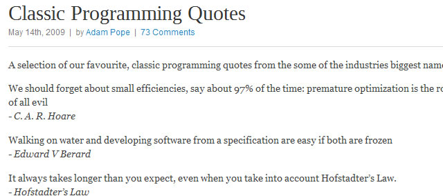 Classic Programming Quotes from the Storm Development Blog