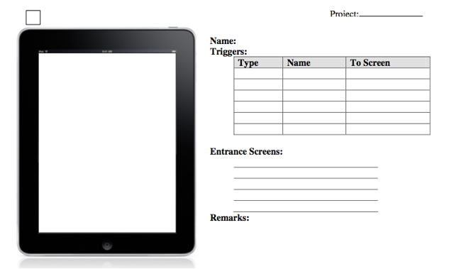 High Level iPad App Wireframing