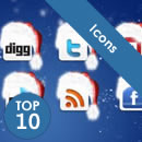 Top 10 Christmas Social Bookmarking Icon Sets