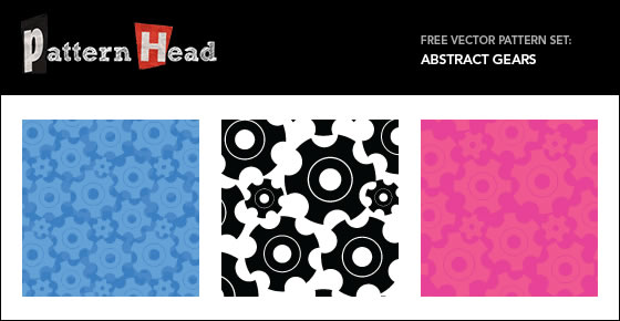 Abstract Gears - 3 Patterns (.eps & .png)