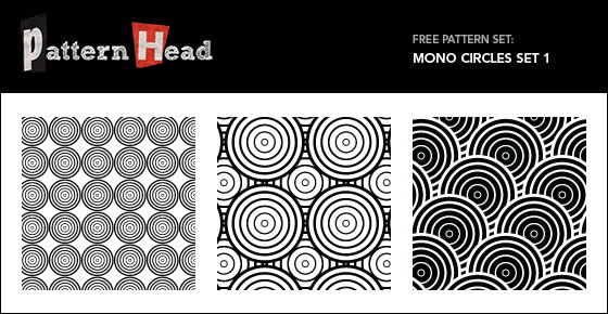 Mono Circles - 3 Patterns (.eps & .png)