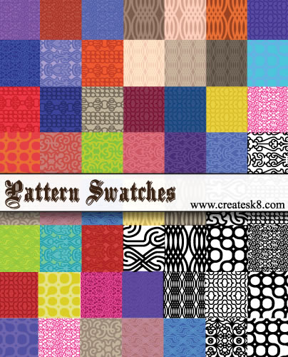 Pattern Swatches - 54 Patterns (.ai & .jpg)