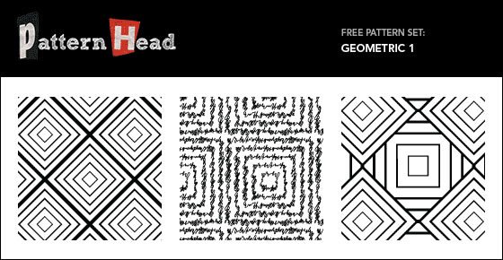 Geometric Set - 3 Patterns (.eps & .png)