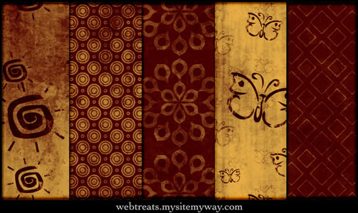 Vivid Red Tileable Patterns - 5 Patterns (.jpg & .pat)