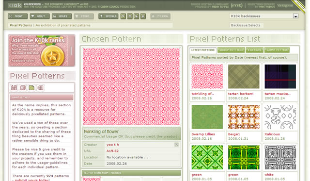Kaliber10000 { The Pixel Patterns Collection }