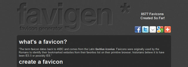 Favigen: Favicon Generator