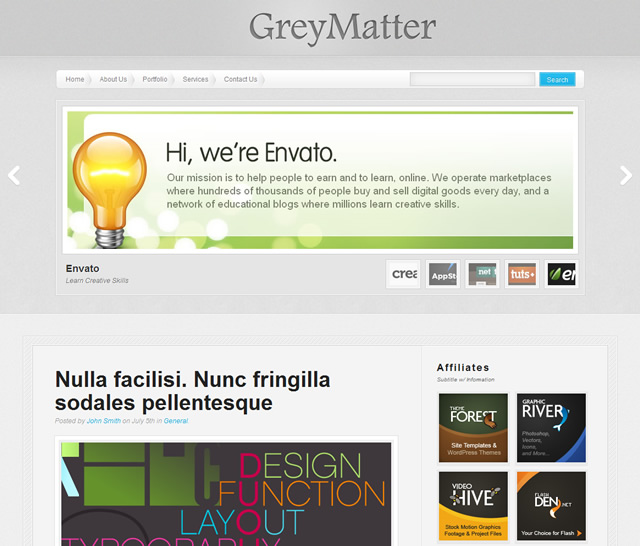 Greymatter HTML/CSS Template