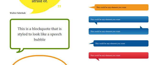Pure CSS Speech Bubbles
