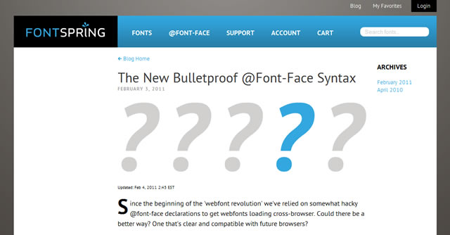 The New Bulletproof @Font-Face Syntax