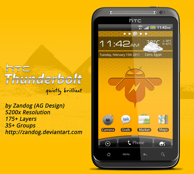 HTC Thunderbolt .PSD
