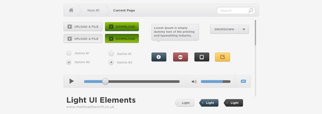 Light UI PSD