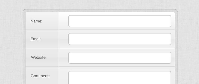Grey Comment Form PSD