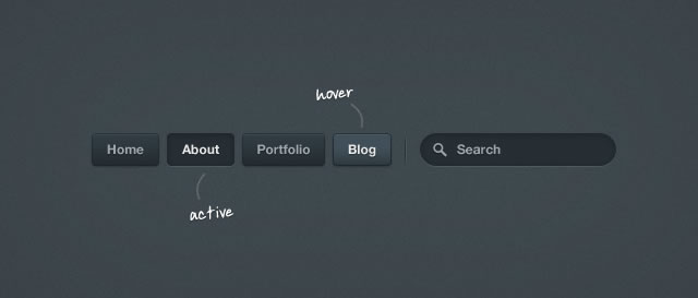 Dark Button Navigation