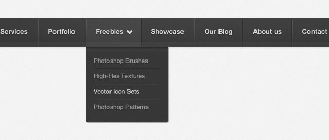 Simple Dark Navigation Menu