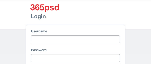 Login Form PSD