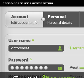 User Registration PSD