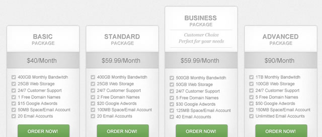 Clean & Simple Pricing Table