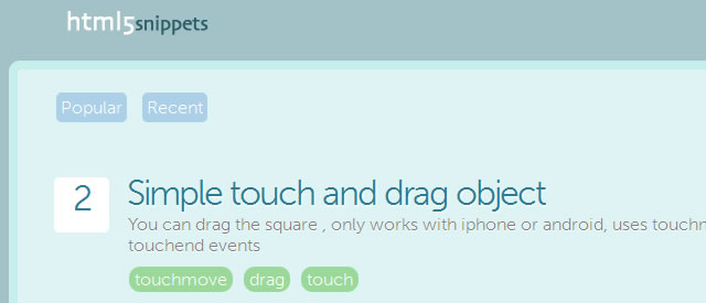 HTML5 Snippets - Share Snippets