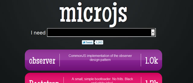 Microjs: Fantastic Micro-Frameworks and Micro-Libraries for Fun and Profit