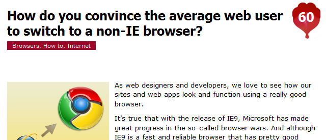 How do you convince the average web user to switch to a non-IE browser?