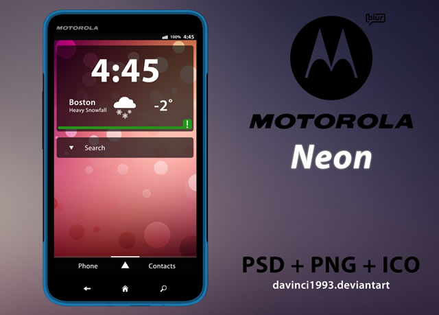 Motorola Neon PSD + PNG + ICO