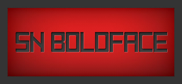Sn Boldface - Free Font