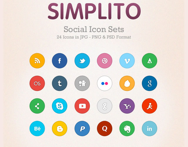 Simplito - A free social icon set
