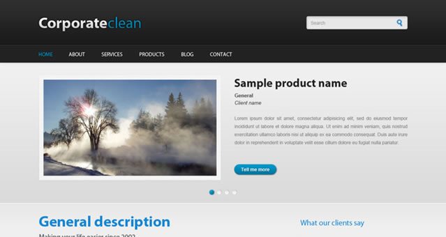Corporateclean, a free PSD Template