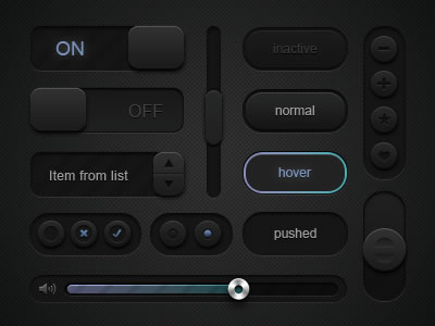 Free Black UI Kit