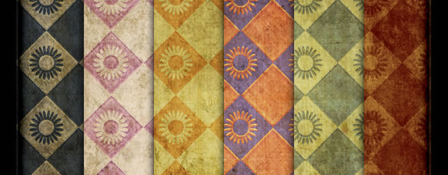 7 Grungy Wallpaper Photoshop Patterns & Texture Pack