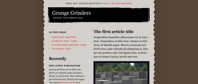 Grunge Email Template