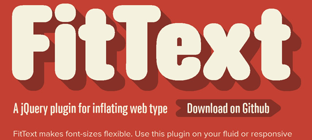 FitText - A Plugin for Inflating Web Type