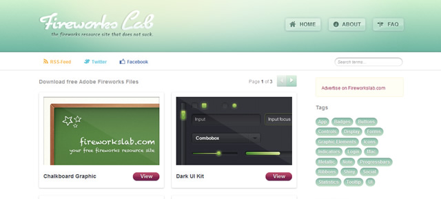 Fireworks Lab - free Adobe Fireworks files
