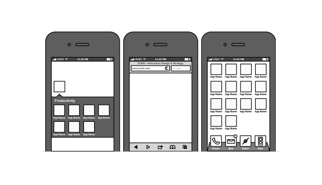Full Set of Stencils for Sketching iPhone, iPad & Android