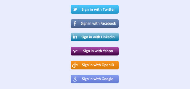 Social Sign in Buttons