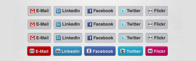 Social Media Buttons Using CSS3