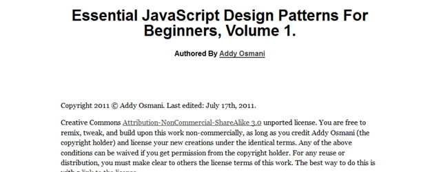 Essential JavaScript Design Patterns For Beginners