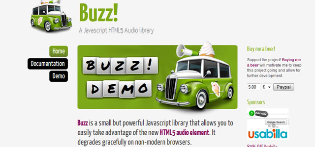 Buzz - Javascript HTML5 Audio library
