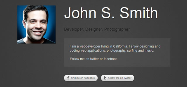 Creating a PHP and CSS3 Powered About Page