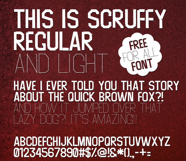 Scruffy Uppercase Only Free Font