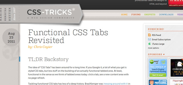 Functional CSS Tabs Revisited