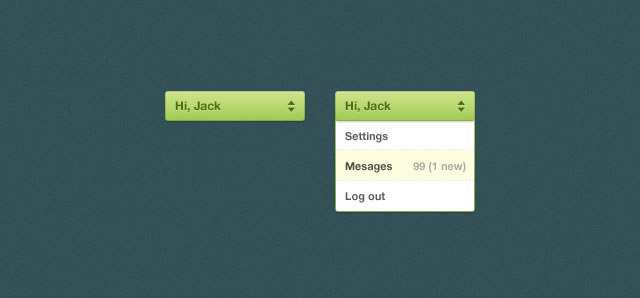 Drop-Down Menu PSD