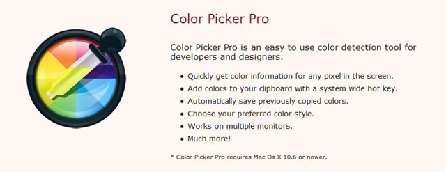 Color Picker Pro - An easy to use color detection tool for developers and designers