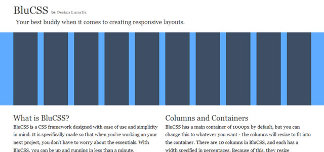 BluCSS - Your best buddy when it comes to creating responsive layouts
