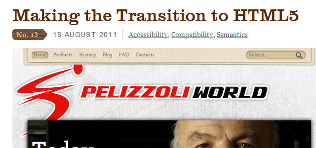 Making the Transition to HTML5