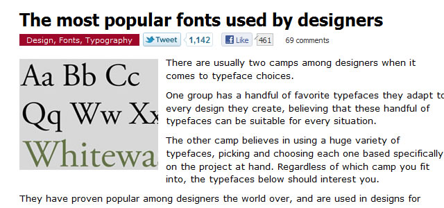 The Most Popular Fonts Used by Designers