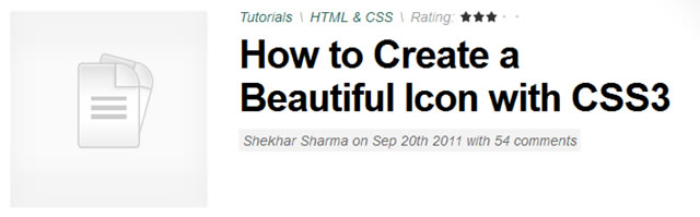 How to Create a Beautiful Icon with CSS3