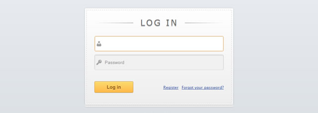 Slick login form with HTML5 & CSS3