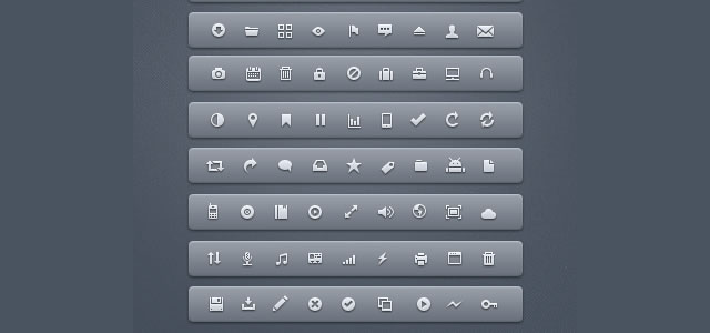 Free 12px Glyphs (PSD)