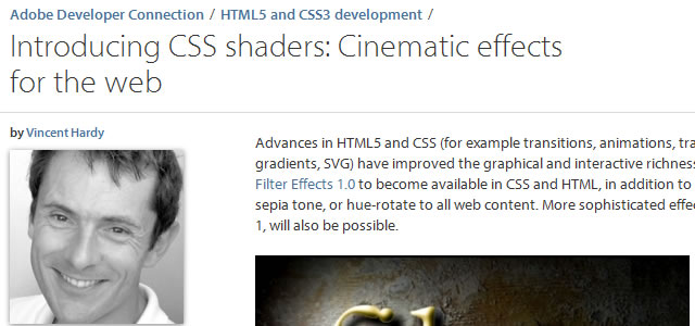 CSS Shaders: Cinematic Effects for the Web